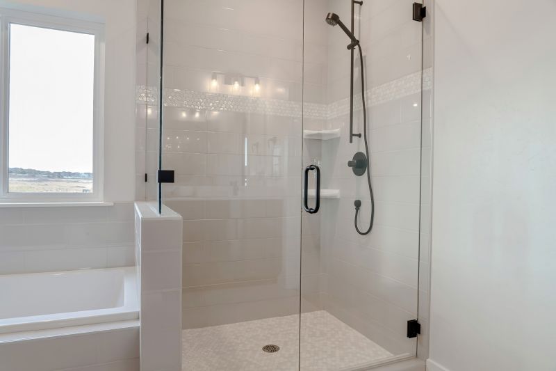 Sleek Shower with Black Frame